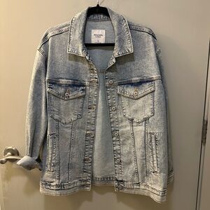 Abercrombie & Fitch Washed Light Blue Denim Jacket